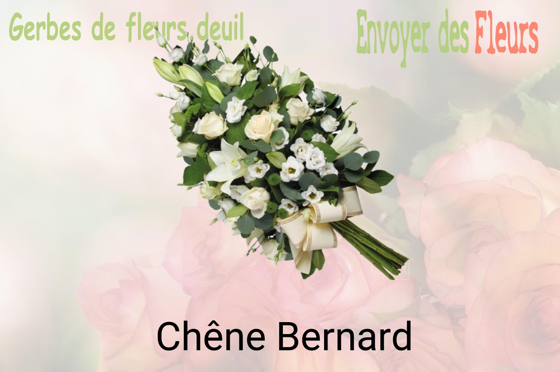 Gerbe de fleurs de deuil livrée à Chêne-Bernard